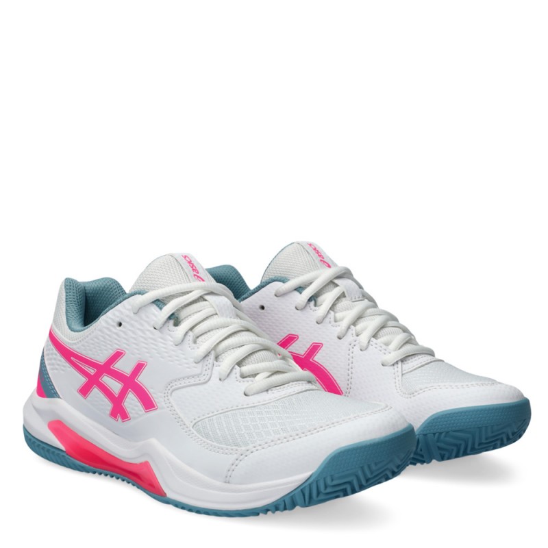 Zapatillas Asics Gel Dedicate Padel Blancas Y Rosas Zona De Padel